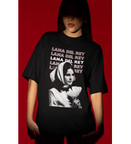 Tasarım Lana Del Rey Şarkıcı Baskılı Unisex Oversize Tişört