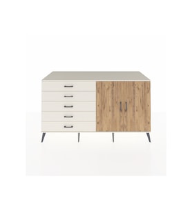 Kronos Konsol 2 Raflı 5 Çekmeceli 2 Kapaklı 176x59x99 Aytaşı-Çam/Aytaşı