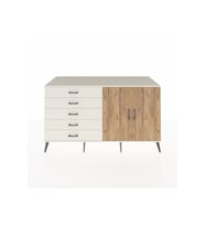 Kronos Konsol 2 Raflı 5 Çekmeceli 2 Kapaklı 176x59x99 Aytaşı-Çam/Aytaşı