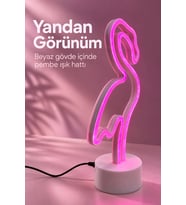 Flamingo Led Lamba Pembe Işıklı Usb Ve Pilli