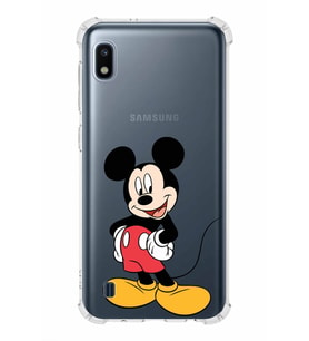 Samsung Galaxy A10  Köşe Korumalı Antişok Kapak Mickey Mouse Tasarımlı Şeffaf  Kılıf