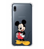 Samsung Galaxy A10  Köşe Korumalı Antişok Kapak Mickey Mouse Tasarımlı Şeffaf  Kılıf