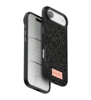 Onegif Apple İphone 17 Air Bright Simli Kapak - Siyah