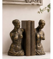 2'li Roma Heykeli Kitap Tutucu Kitaplık Dekoru Book Nook