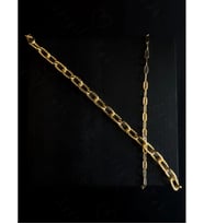 İkili Paperclip (Ataş) Gold Çelik Zincir Bileklik  MeToo Serisi