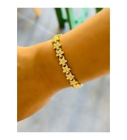XUPING GOLD RENK ÇİÇEK MOTİFLİ BİLEKLİK 19+1CM ACR9820