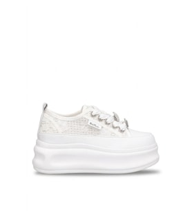 Elit HML2003 Kadın Taşlı Klasik Sneaker Beyaz