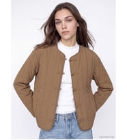 LCW Modest Bej Çin Düğmeli Kadın Mont