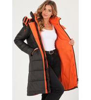 Dewberry Kadın %100 Polyester Kaban Düz Antrasit Z9738 Günlük Dış Giyim, Katmanlı Kombin, Hafta Sonu Kombini