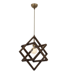 AVONNI AV-60160-1E Eskitme Kaplama Modern Avize E27 Ahşap Metal 30cm