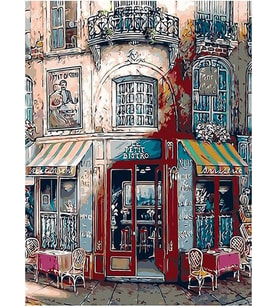 Köşe Başı Sayılarla Boyama Seti 40x50 cm (Tuvale Gerili)