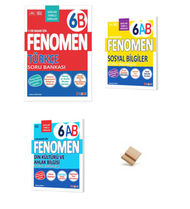 Fenomen 6. Sınıf Maarif 6B Türkçe 6AB Sosyal ve Din 3lü Set Soru Bankası + Telefon Standı