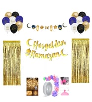  Ramazan Süsleri Led Işılı Perdeli Set 10 balonlu-