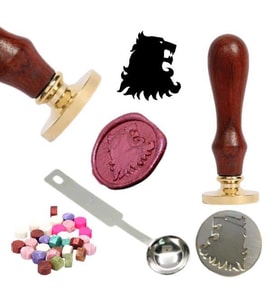 Mektup Damga Mühürü Direwolf + 30 Mühür Mumu + Eritme Kaşığı