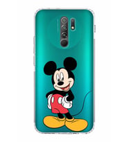 Xiaomi Redmi 9  Kamera Korumalı Kapak Mickey Mouse Tasarımlı Şeffaf  Kılıf