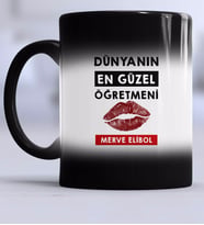 Dünyanın En Güzel Öğretmeni Kupa Bardak Sihirli