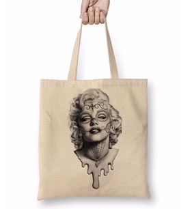Marilyn Monroe 01 Bez Çanta Uzun Saplı