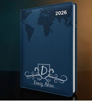 BK Gift Kişiye Özel İsimli Termo Sert Kapak 2026 Lacivert Ajanda -10, Öğretmenler Günü Hediyesi, Yeni İş Hediyesi