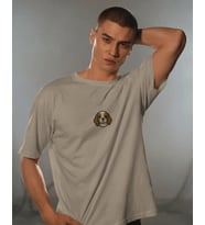 Cavalier King Charles Köpek Baskılı Unisex Oversize Tişört – Minimal Sevimli Spaniel Tasarım (Bej)