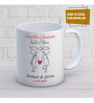 Kişiye Özel İsim Yazılabilir Sevgi Temalı Kupa Bardak