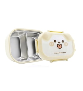 MUGGLE MS-32 304 PASLANMAZ ÇELİK TEK KATLI 2 BÖLMELİ 1000 ML BESLENME YEMEK KABI/KUTUSU