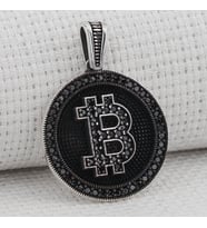 Bitcoin 925 Ayar Gümüş Kolye Ucu