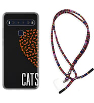TCL 10L 10 Plus 10SE 20E 20SE 30 L7 Kılıf Boyun Asklı Rasta Silikon Cats 1792