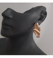Paslanmaz çelik gold renk vintage kadın küpe