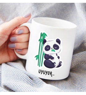 Panda 'Uyuyor...' Baskılı Kupa Bardak
