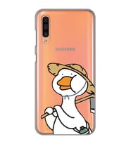 Samsung Galaxy A70 Uyumlu Ördek Desenli Şeffaf Telefon Kılıfı