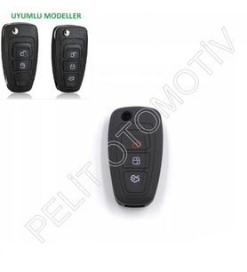 Ford Fiesta Focus Mondeo C Max Kuga Tourneo Anahtar Kılıfı Siyah
