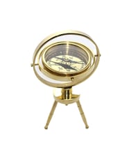 Denizcilik Masa Üstü Pirinç Pusula Standlı 16*9 Cm