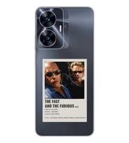 Realme C55 Uyumlu Hızlı ve Öfkeli Minimalist Poster Desenli Şeffaf Telefon Kılıfı