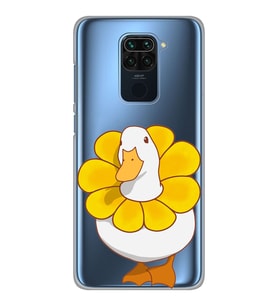 Xiaomi Redmi Note 9 Uyumlu Tatlı Ördek Desenli Şeffaf Telefon Kılıfı