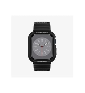 Spigen Apple Watch 45mm (Seri 9/8/7) Kılıf & Kordon Kayış Rugged Armor Pro Black Outlet