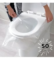 Hijyenik Tek Kullanımlık Klozet Kapağı Poşeti 50 Adet Hijyenik Poşet 40 x 48 Cm Klozet Örtüsü