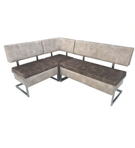 Köşe 12439 Takım Mutfak C LOCA Model Metal nikelaj Kaliteli kumaş döşem el yapım (KAHVE)