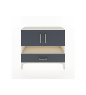 Arges Şifonyer 3 Raflı Tek Çekmeceli 2 Kapaklı 88x30x80 Aytaşı-Antrasit