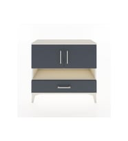 Arges Şifonyer 3 Raflı Tek Çekmeceli 2 Kapaklı 88x30x80 Aytaşı-Antrasit