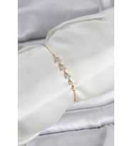 Gold Renk Zirkon Taşlı Yıldız Model Asansörlü Kadın Bileklik 5886 - SSSSSS3288-6636