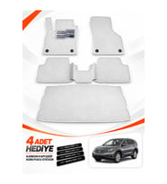 e-biz HONDA CRV 4 (2012-2017) Uyumlu EVA Oto Paspas Bagaj Paspası Dahil Metal Topukluklu Beyaz
