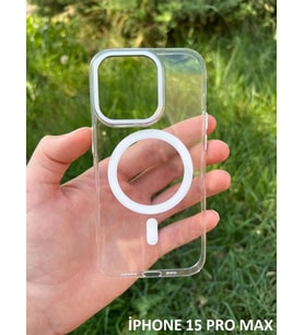 İphone 15 Pro Max Hybrid Magsafe Animasyonlu Sararmaz Kılıf