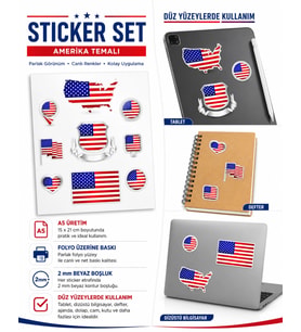 Amerika Birleşik Devletleri Sticker Set