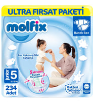 Molfix Bebek Bezi 5 Beden Ultra Fırsat Paketi 78x3 234 Adet