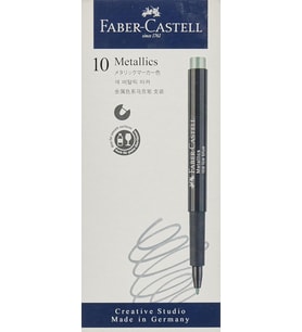 Faber-Castell Metalik Markör Buz Mavisi, 10'Lu