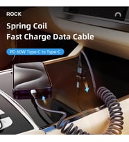 60W Type-C to Type-C, 1.5m, 3A, Örgü Şarj ve Data Kablosu, Siyah