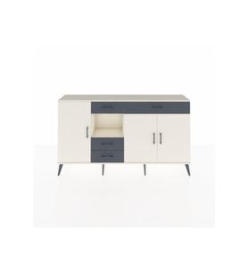 Arges Konsol 4 Raflı 4 Çekmeceli 3 Kapaklı 176x30x99 Aytaşı-Aytaşı/Antrasit