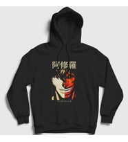 Presmono Unisex Siyah Ohma Tokita Anime Kengan Ashura Kapüşonlu Sweatshirt 318087tt