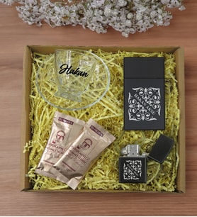 BK Gift Kişiye Özel İsimli DTF Cam Kahve Fincanı & Türk Kahvesi & Sigara Kutusu & Çakmak Hediye Seti-7, Sevgiliye Hediye, Arkadaşa Hediye, Doğum Günü Hediyesi