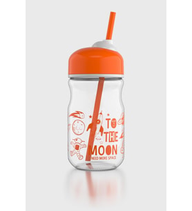 Renga Bubble Kids Little Dreamer Desenli 370 ml Pipetli Cam Şişe 182027 Mavi